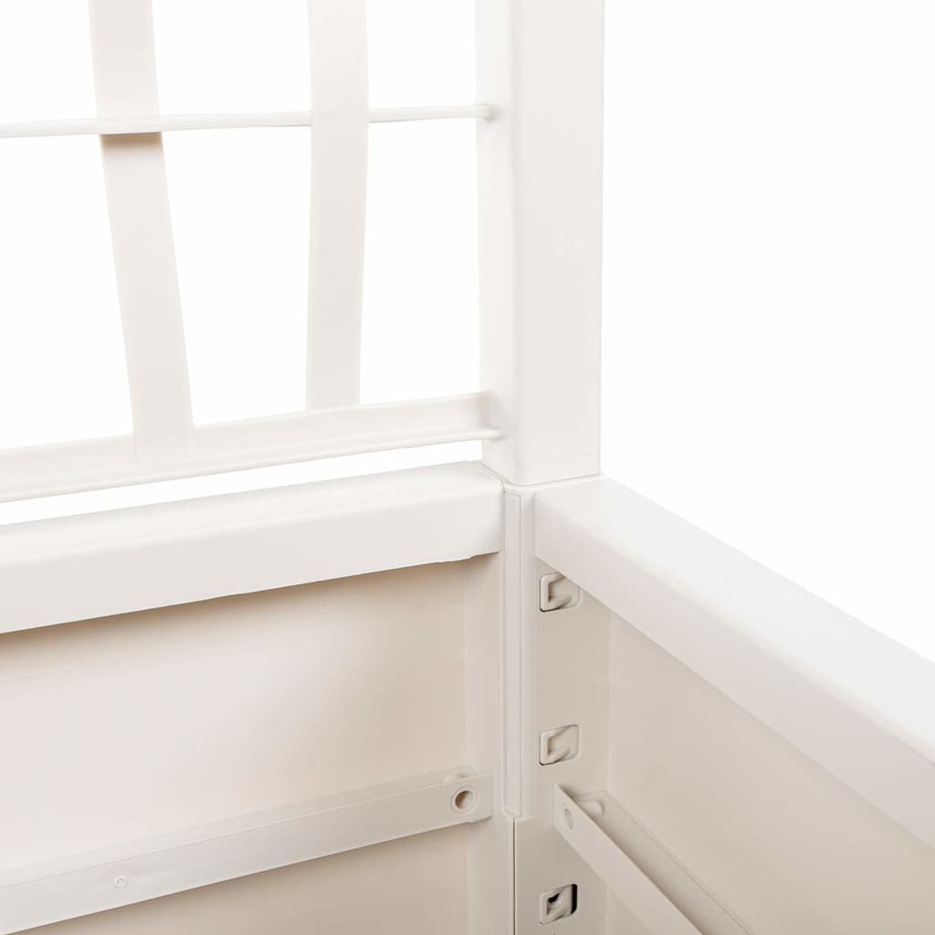 Garden Planter with Trellis White 31.5"x14.2"x55.1" PP