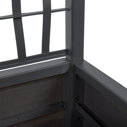 Garden Planter with Trellis Dark Gray 31.5"x14.2"x55.1" PP