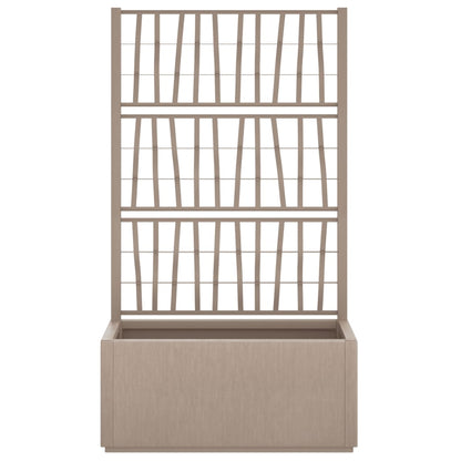 Garden Planter with Trellis Light Brown 31.5"x14.2"x55.1" PP