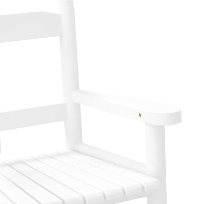 Rocking Chair for Children White Solid Wood Poplar