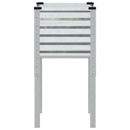 Garden Planter 45x45x88 cm Galvanised Steel