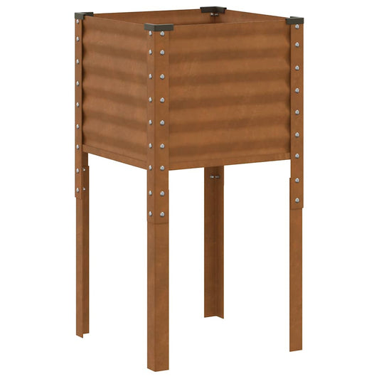 Garden Planter Rusty 45 x 45 x 88 cm Galvanised Steel