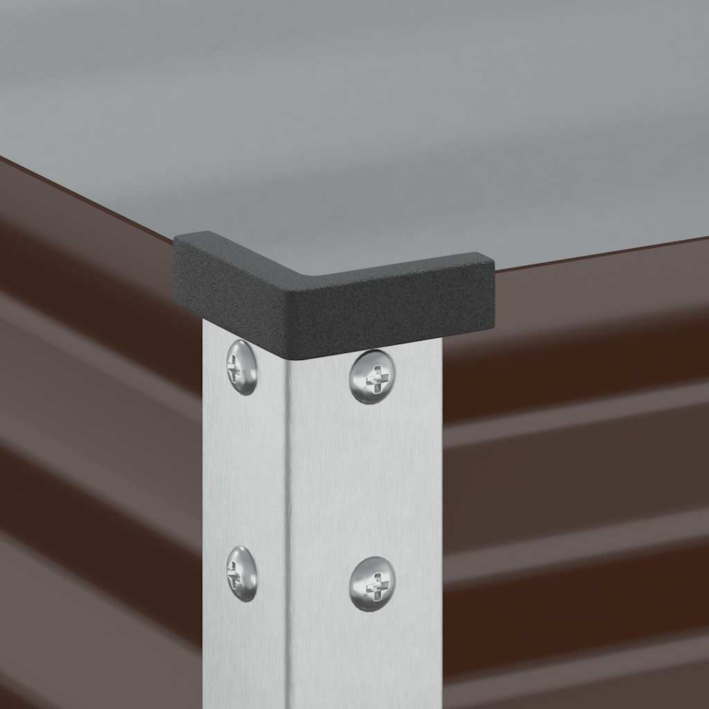 Garden Planter Brown 100x45x90 cm Steel