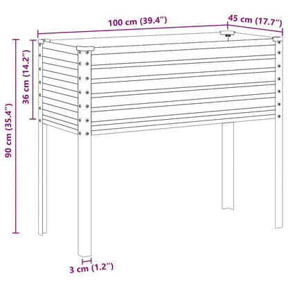 Garden Planter Anthracite 100x45x90 cm Steel