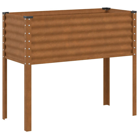 Garden Planter Rusty 100 x 41 x 90 cm Galvanised Steel
