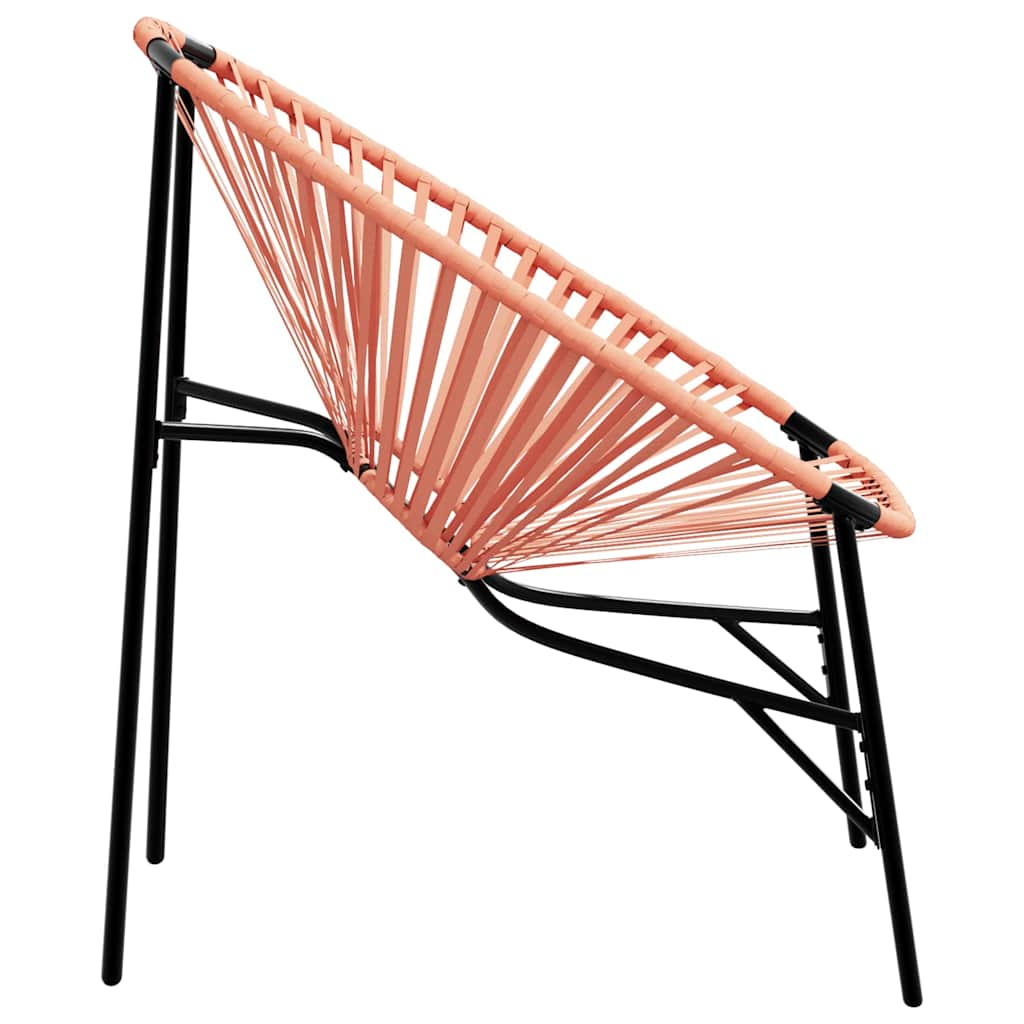 Garden Egg Chair Black and Orange Poly Rattan