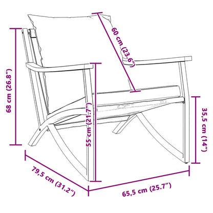 Patio chairs with Cushions 2 pcs Black Steel