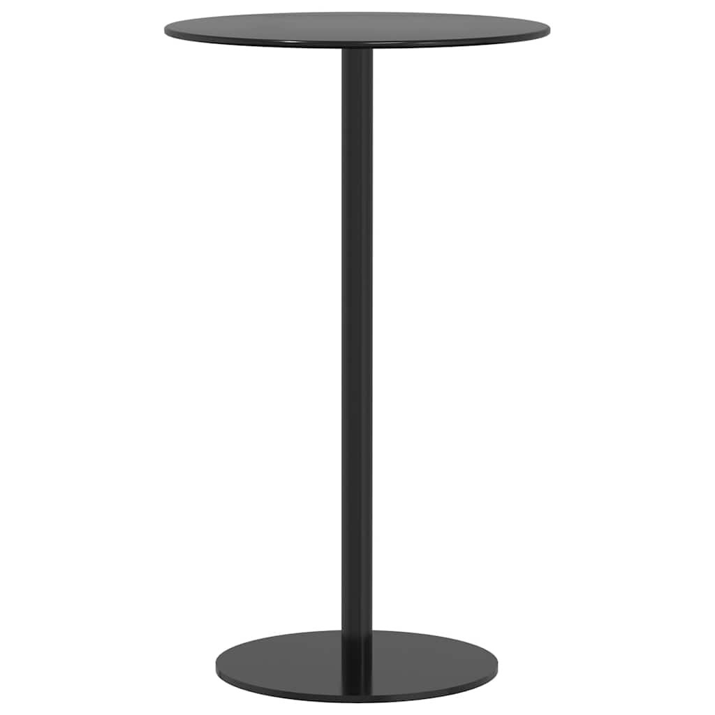 Patio Table Round Black Ø23.6"x41.3" Steel