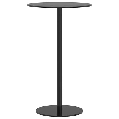 Patio Table Round Black Ø23.6"x41.3" Steel