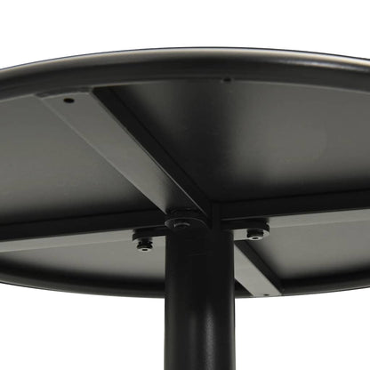 Patio Table Round Black Ø23.6"x41.3" Steel