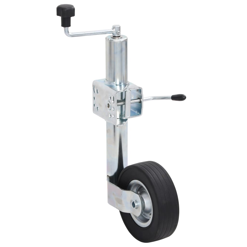 Trailer Jack Wheel 60 mm with 2 Support Tubes and 3 Split Clamps