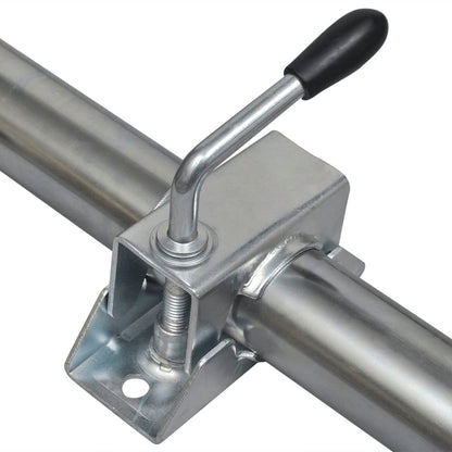 Trailer Jack Wheel 60 mm with 2 Support Tubes and 3 Split Clamps
