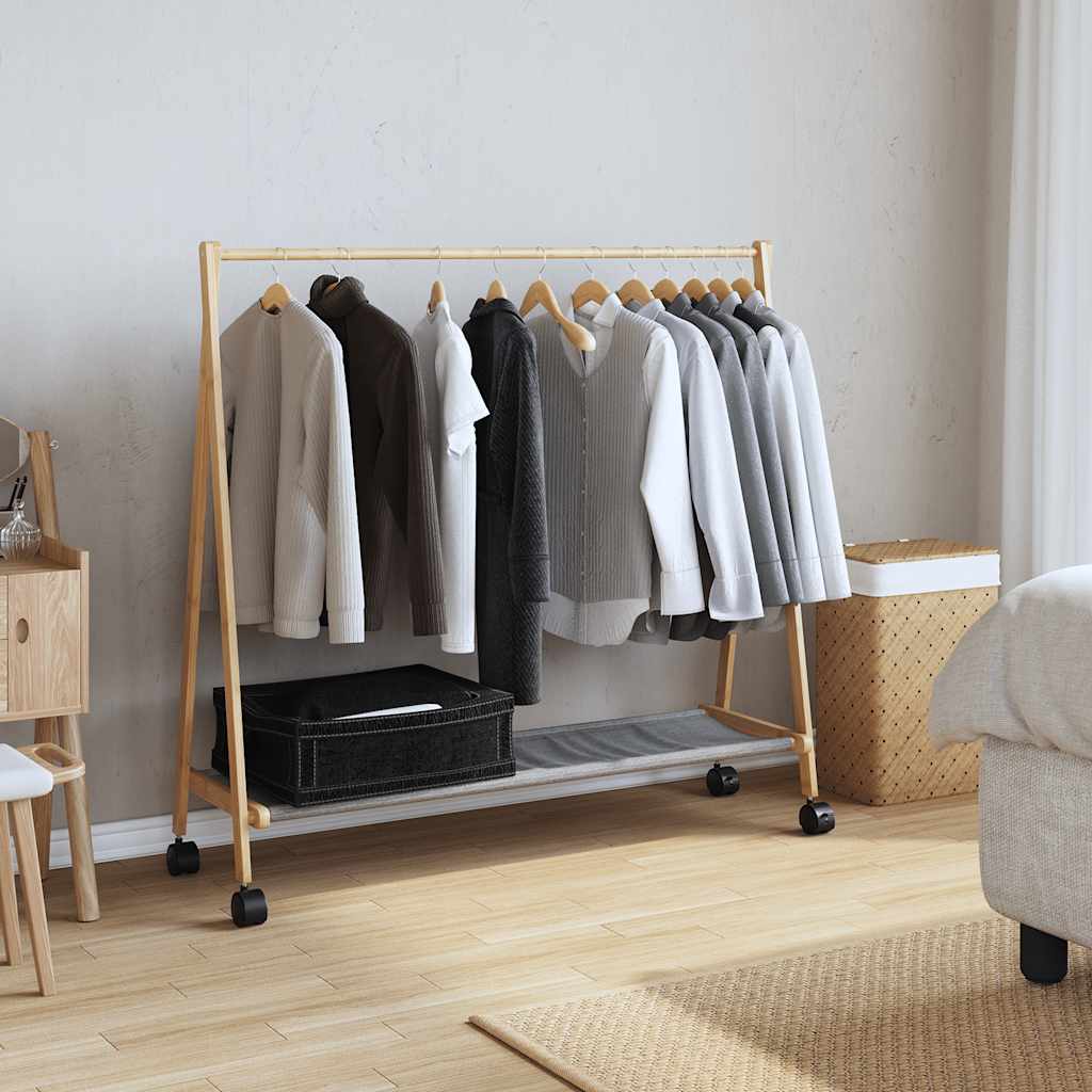 Clothes Rack | Bamboo | Varnished Finish | 106 x 34 x 106.5 cm | Foldable