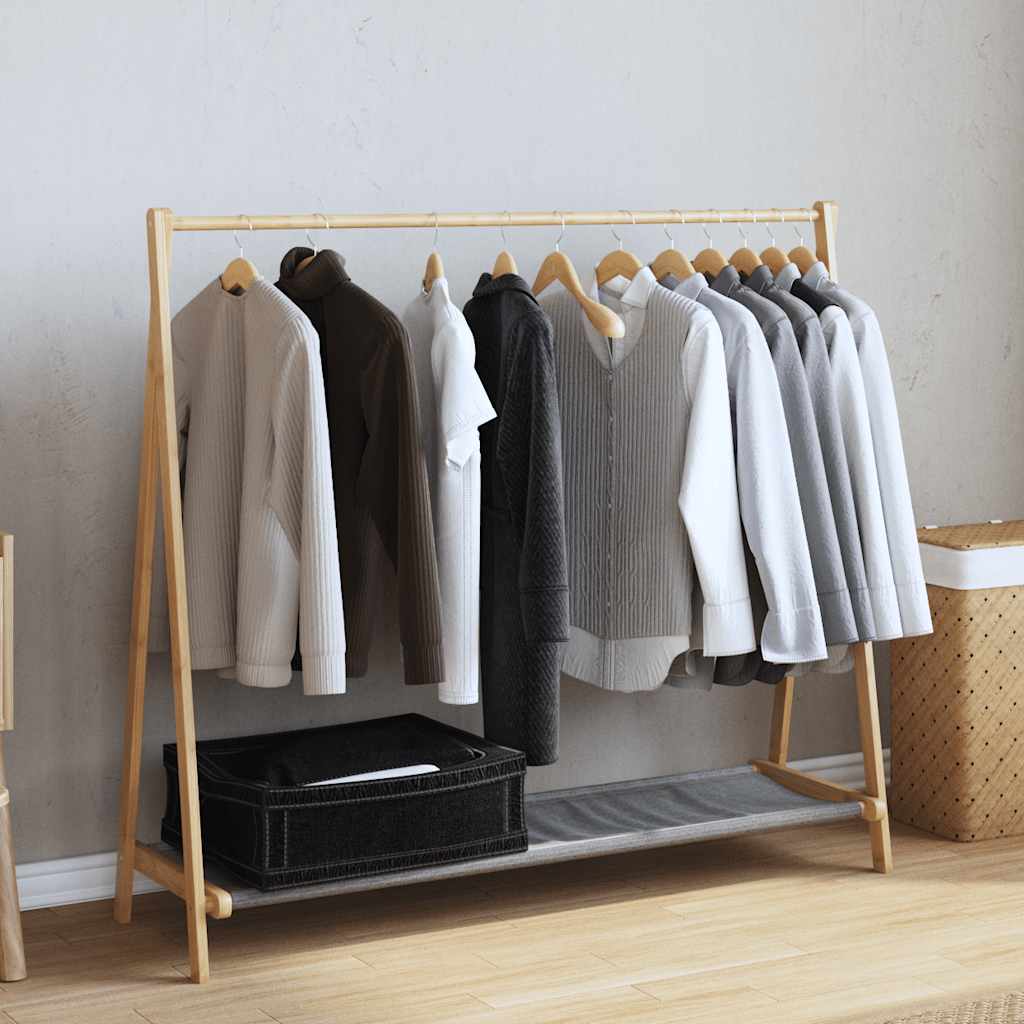 Clothes Rack with Shelves 41.7"x13.4"x40.2" Bamboo