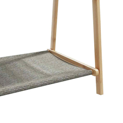 Clothes Rack with Shelves 132x45.5x150.5 cm Bamboo