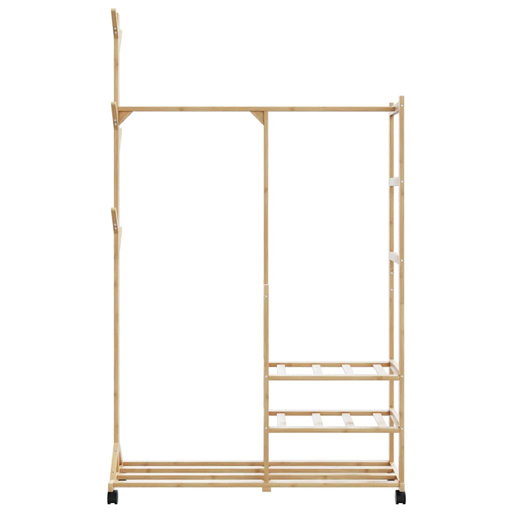 Clothes Rack | Natural Bamboo | Bamboo | 100x38x175.5 cm |  Rollable