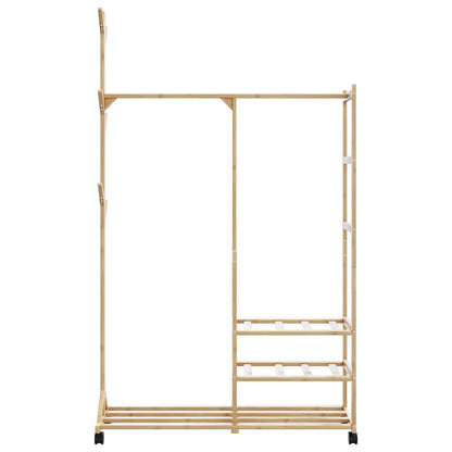 Clothes Rack | Natural Bamboo | Bamboo | 100x38x175.5 cm |  Rollable