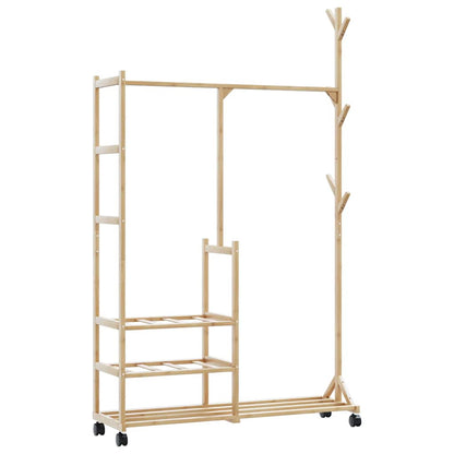 Clothes Rack | Natural Bamboo | Bamboo | 100x38x175.5 cm |  Rollable
