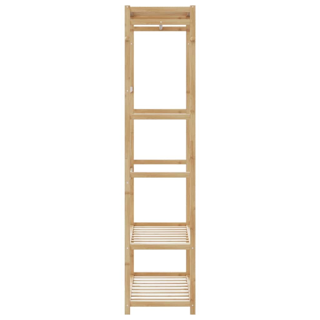 Clothes Rack with Shelves 31.5"x15.7"x68.9" Bamboo