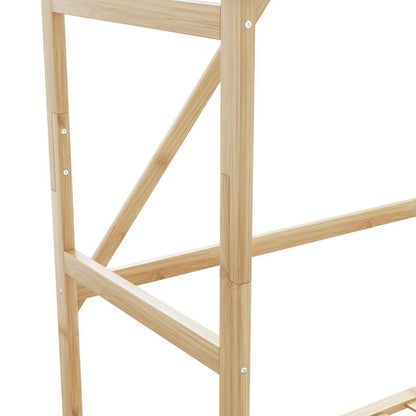 Clothes Rack with Shelves 31.5"x15.7"x68.9" Bamboo