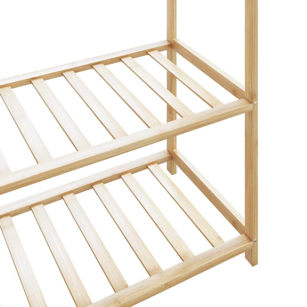 Clothes Rack with Shelves 31.5"x15.7"x68.9" Bamboo