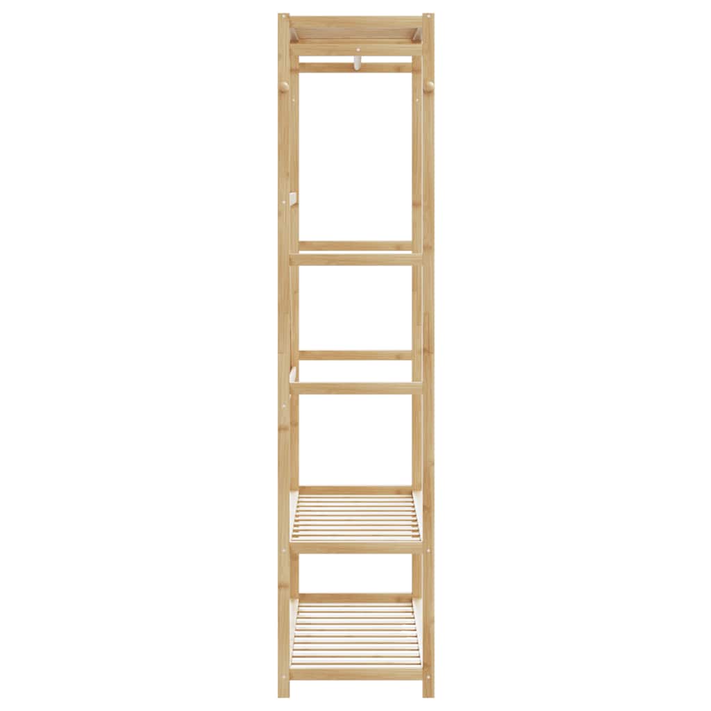 Clothes Rack with Shelves 110x40x175 cm Bamboo