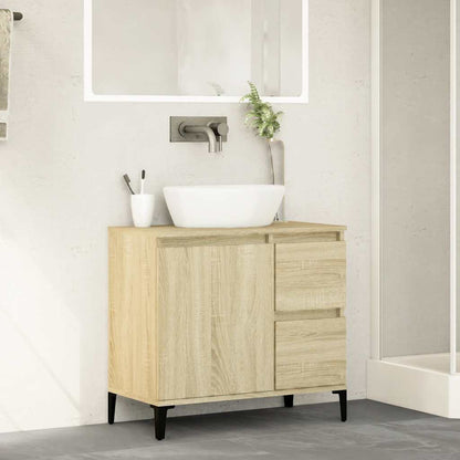 Bathroom Cabinet | Sonoma oak | Engineered wood, metal | Medium