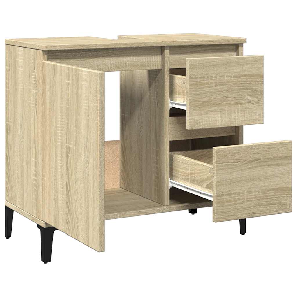 Bathroom Cabinet | Sonoma oak | Engineered wood, metal | Medium