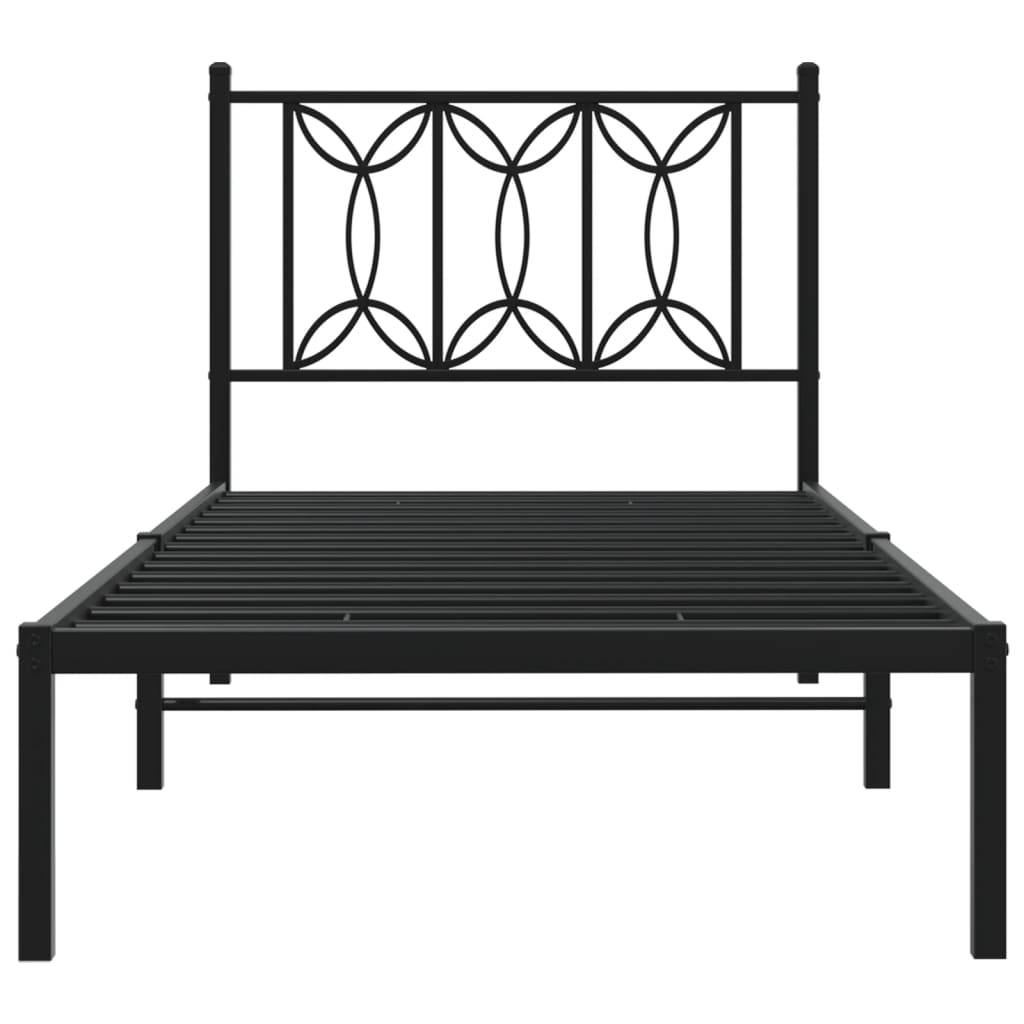 Bed Frame | Black | Steel | Single | Bed Frame | Rectangular | Modern
