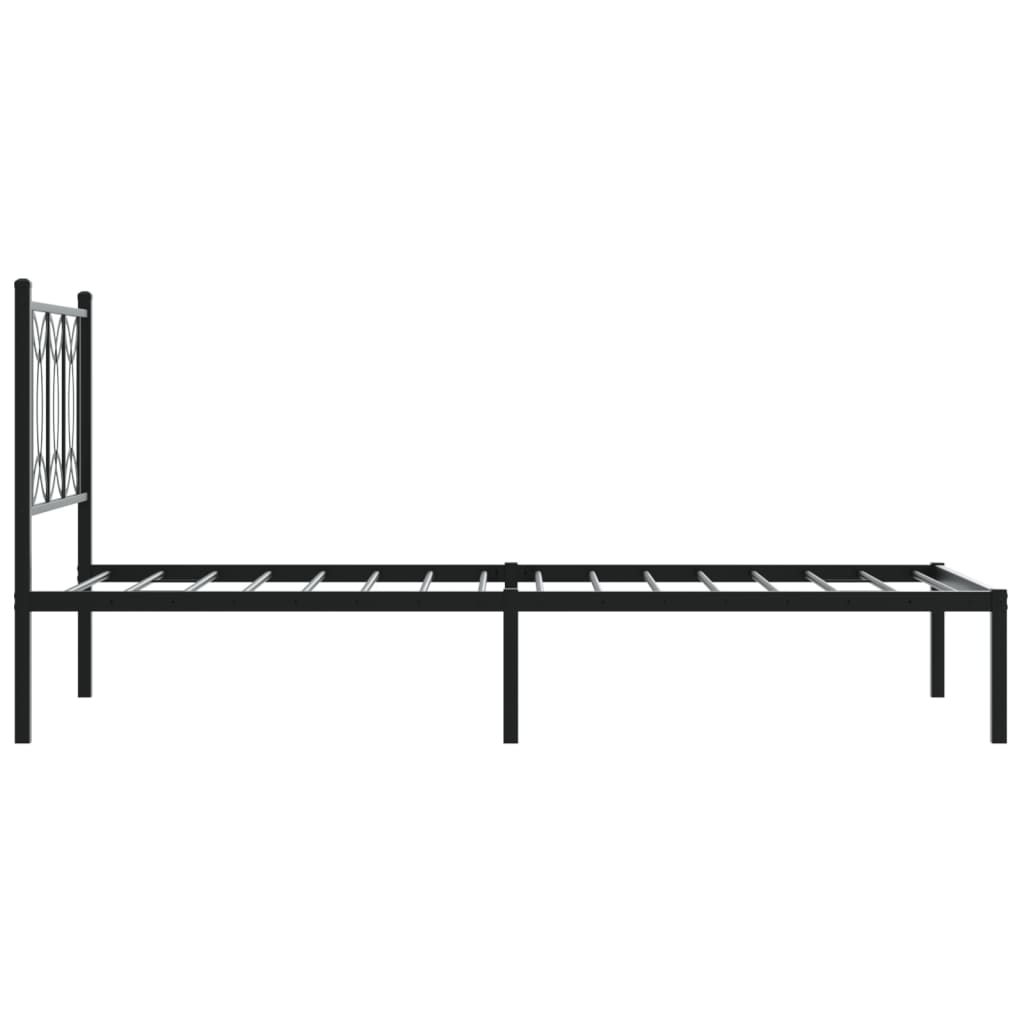 Bed Frame | Black | Steel | Single | Bed Frame | Rectangular | Modern