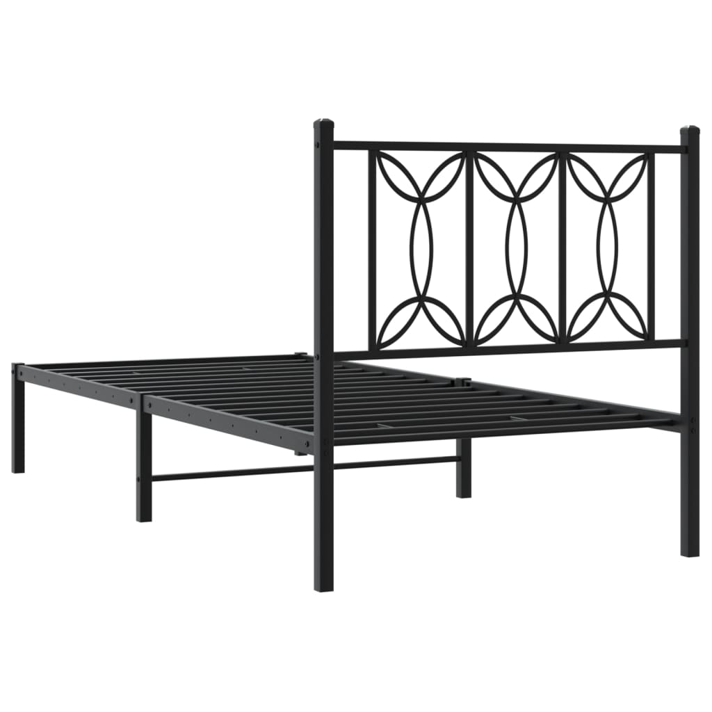 Bed Frame | Black | Steel | Single | Bed Frame | Rectangular | Modern