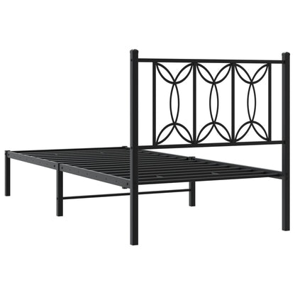 Bed Frame | Black | Steel | Single | Bed Frame | Rectangular | Modern