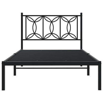 Bed Frame | Black | Steel | Single | Rectangular | Modern | Durable