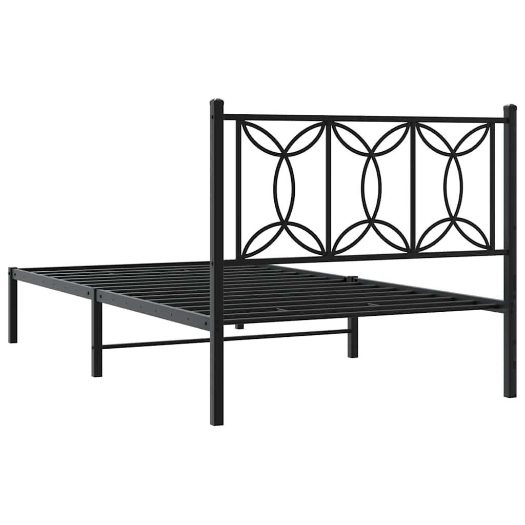 Bed Frame | Black | Steel | Single | Rectangular | Modern | Durable