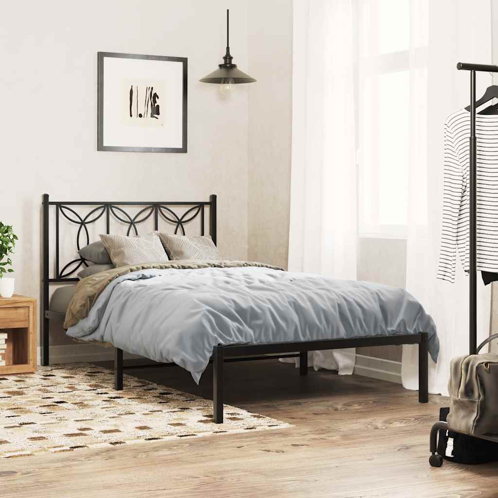 Metal Replace Headboard Black 107 cm