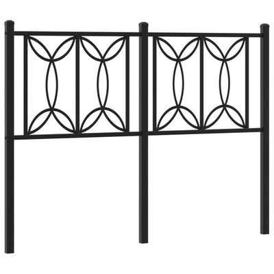 Metal Headboard Black 120 cm