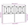 Metal Headboard Black 120 cm