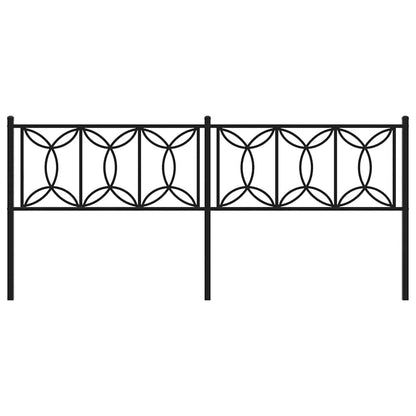 Metal Replace Headboard Black 193 cm