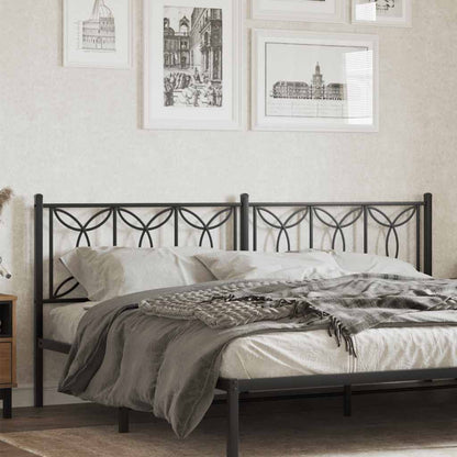 Metal Replace Headboard Black 193 cm