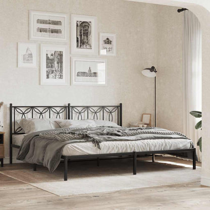 Metal Replace Headboard Black 200 cm