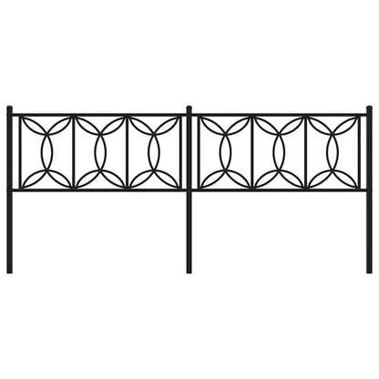 Metal Replace Headboard Black 200 cm