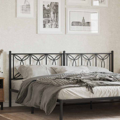 Metal Replace Headboard Black 200 cm
