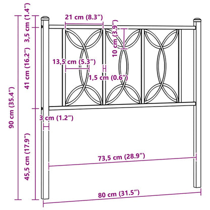 Metal Replace Headboard White 75 cm