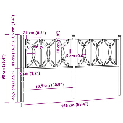 Metal Replace Headboard White 150 cm