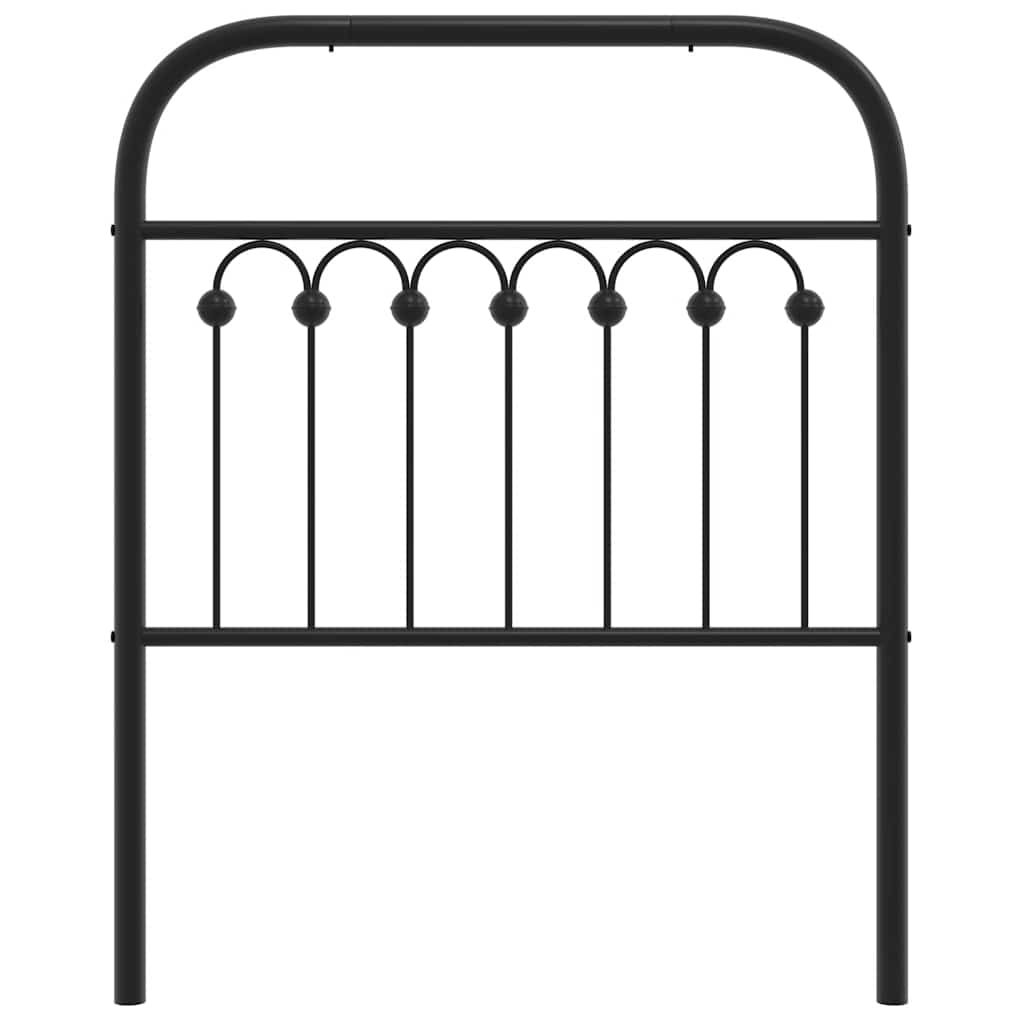 Metal Replace Headboard Black 75 cm