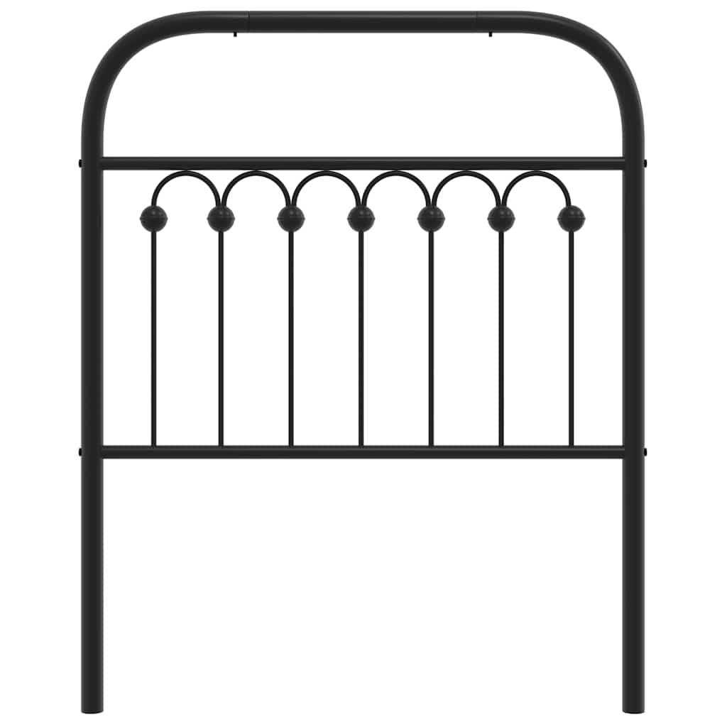 Metal Replace Headboard Black 80 cm