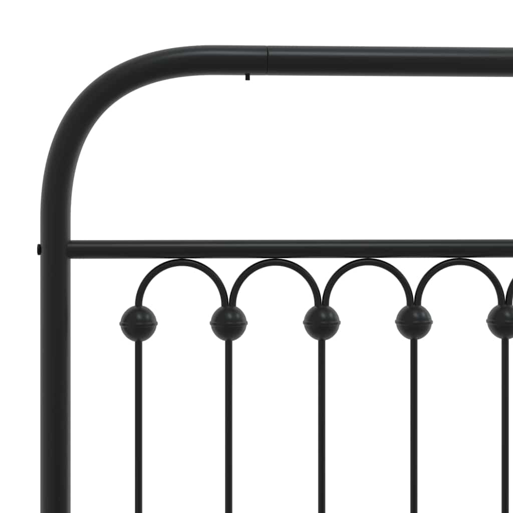 Metal Replace Headboard Black 80 cm