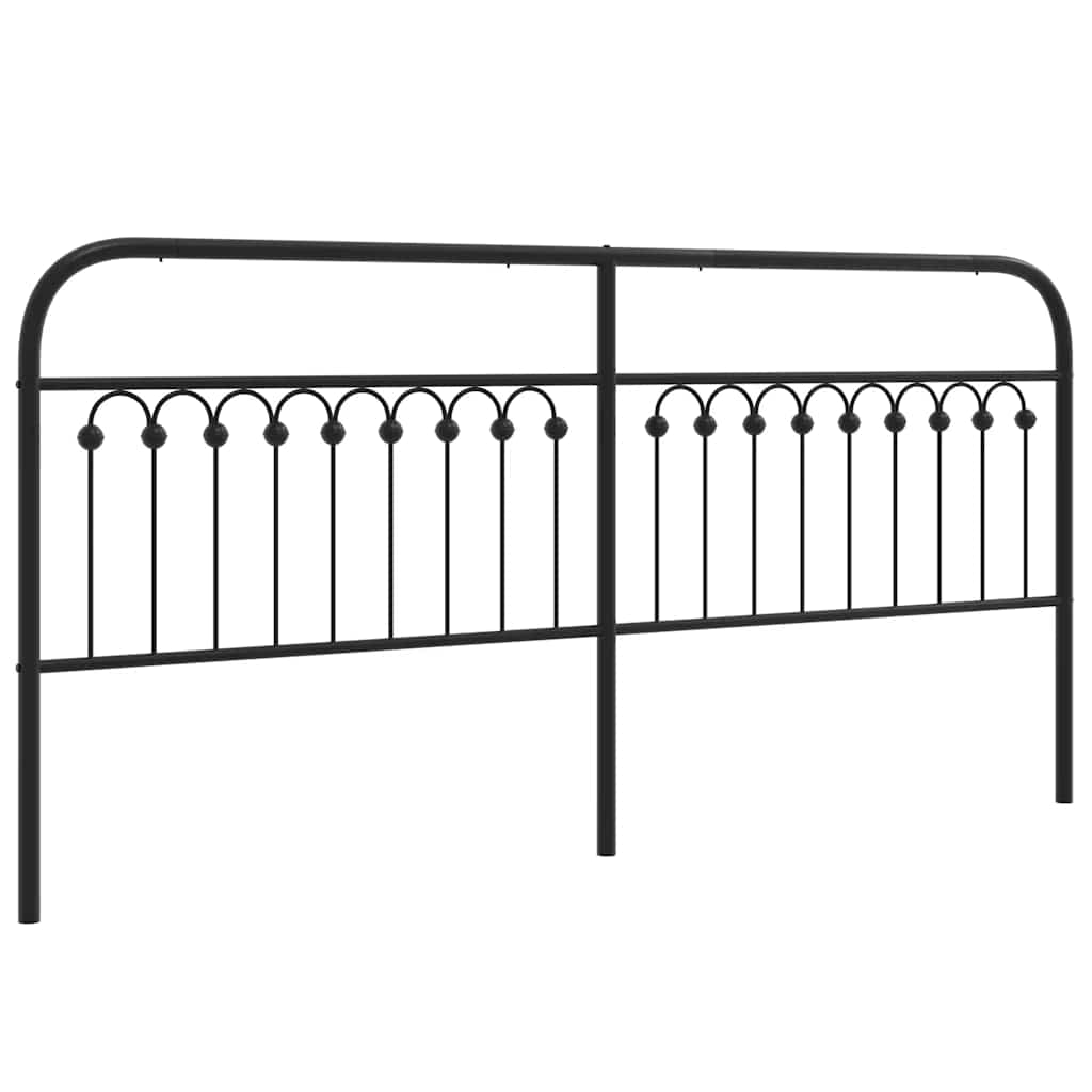 Metal Replace Headboard Black 193 cm
