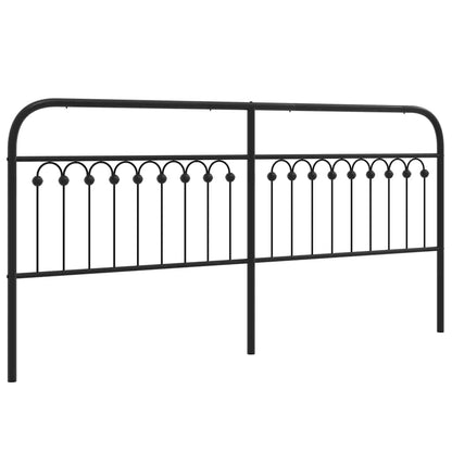 Metal Replace Headboard Black 193 cm