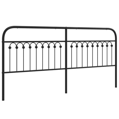 Metal Replace Headboard Black 200 cm